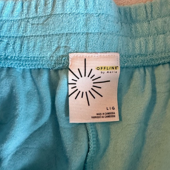NWOT Blue Smily Face Aerie Shorts Sz L - Picture 3 of 3